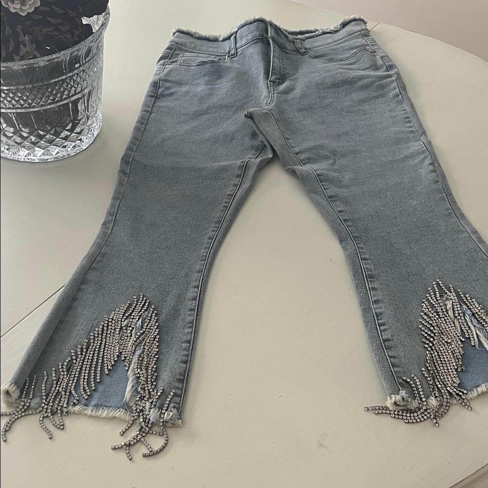 Fringe Hem Denim Women's Jeans